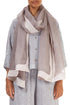 Greige Silk Chiffon Scarf 1