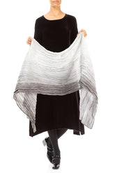 Grey Ombré Pure Silk Scarf 4