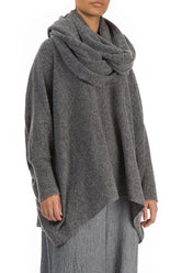 Grey Wool Infinity Scarf 3