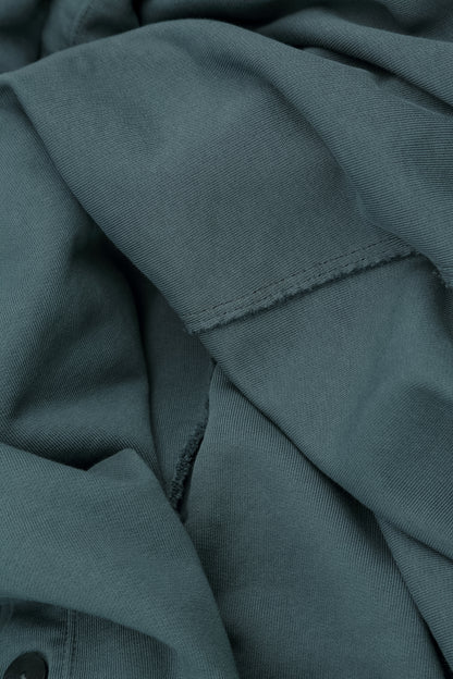 High Collar Slate French Terry Cotton Jacket 6