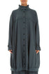 High Collar Slate French Terry Cotton Jacket 1
