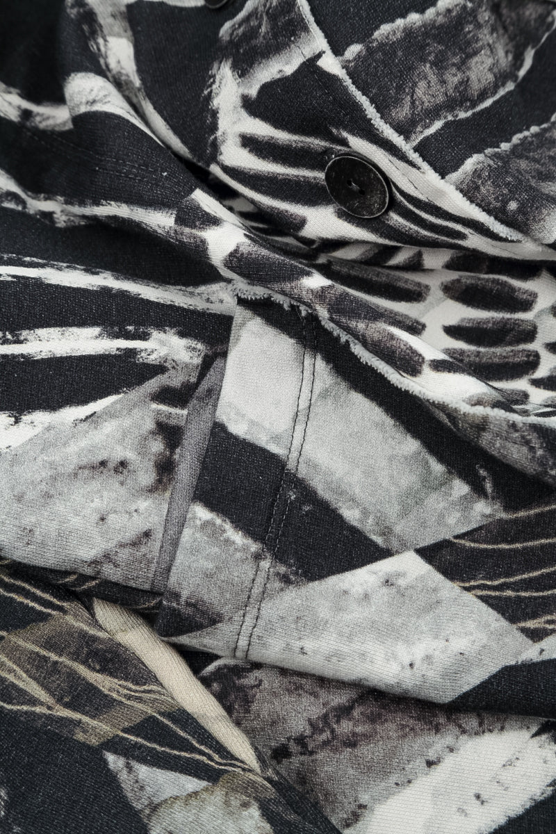 High Collar Wild Ink French Terry Cotton Jacket 6