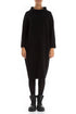 High Neck Black Jersey Cotton Dress 1