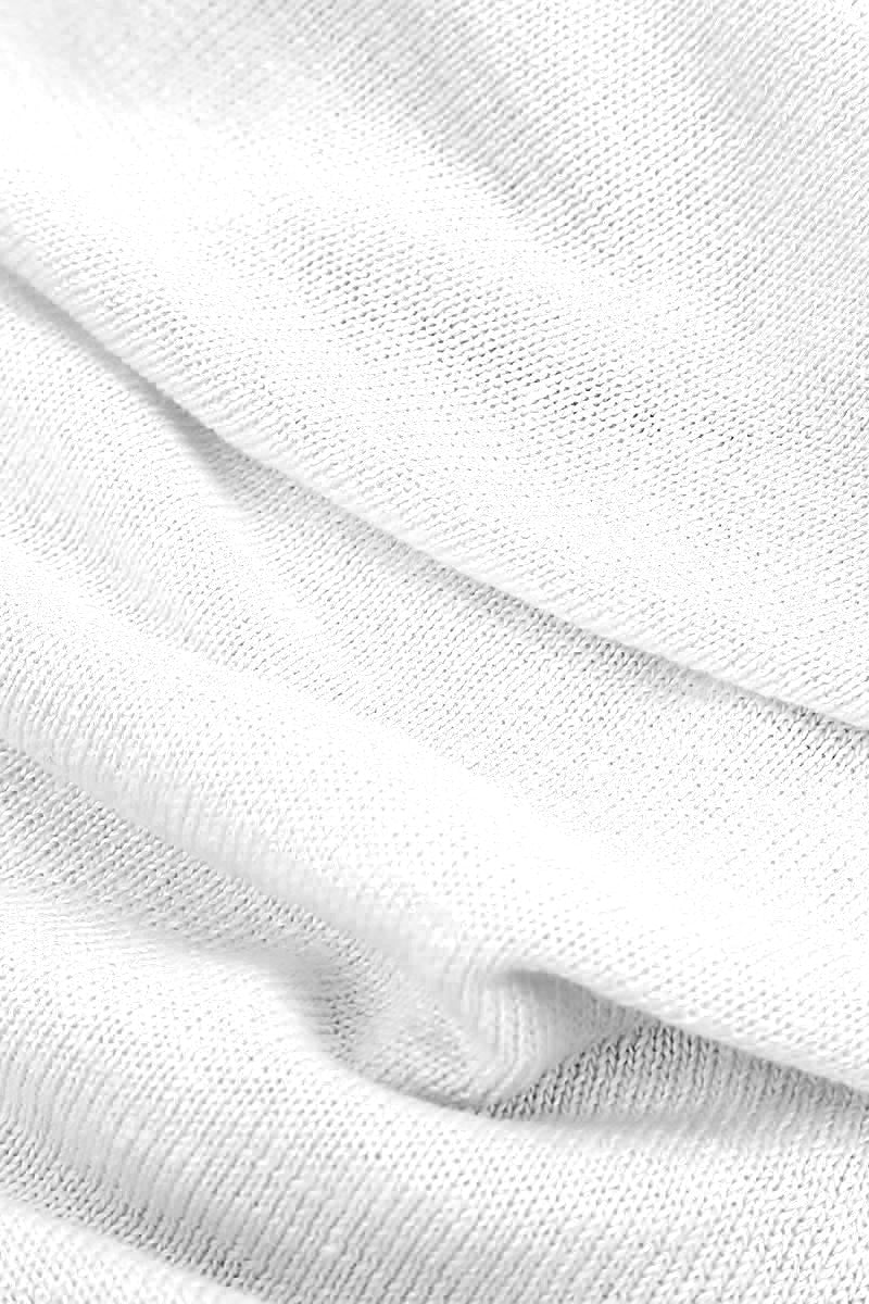 Hooded Boxy White Linen Cardigan 5