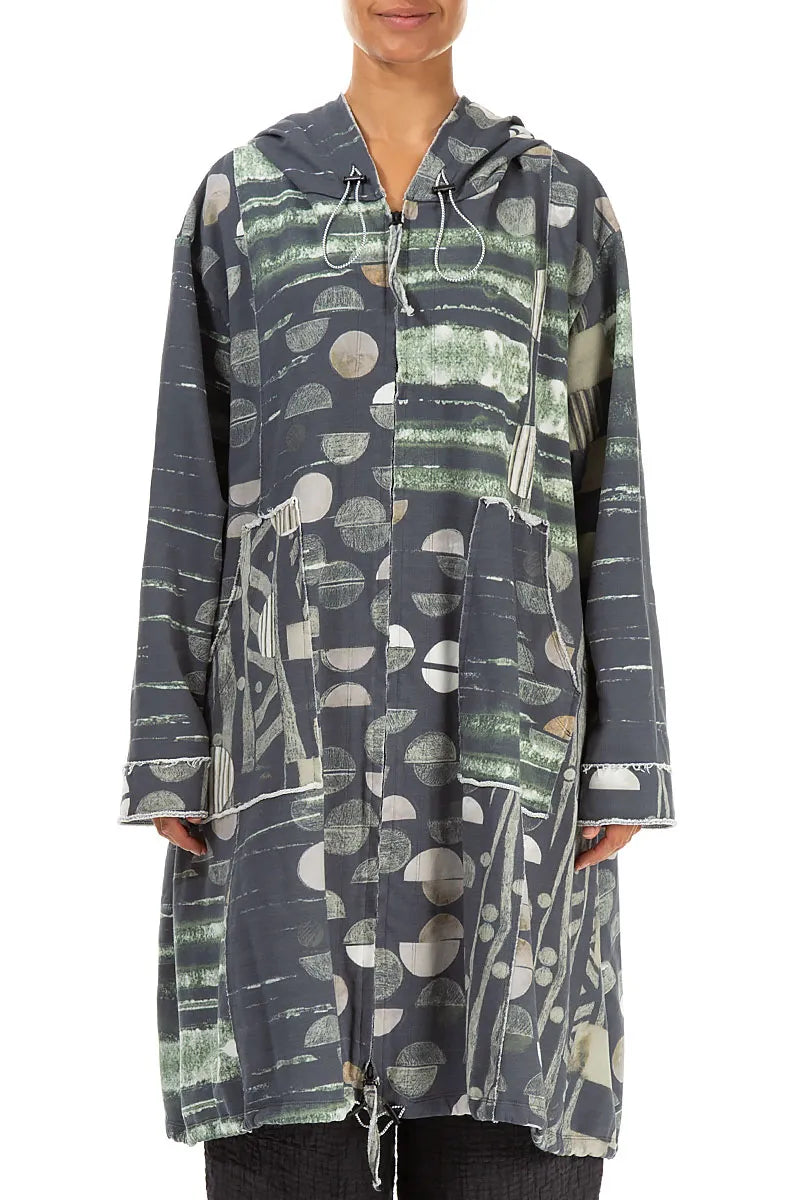 Veste à capuche en coton délavé Moonlight