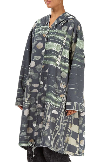 Veste à capuche en coton délavé Moonlight