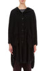 Hooded Oversized Black Linen Viscose Jacket 1