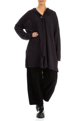 Hooded Purple Wool Cardigan 4