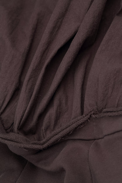 Hooded Truffle Brown Cotton Jacket Dress 5