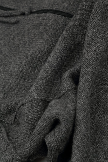 Hooded Zips Grey Merino Wool Cardigan 6