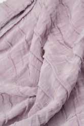 Horizontal Hem Crinkled Lilac Silk Linen Blouse 5