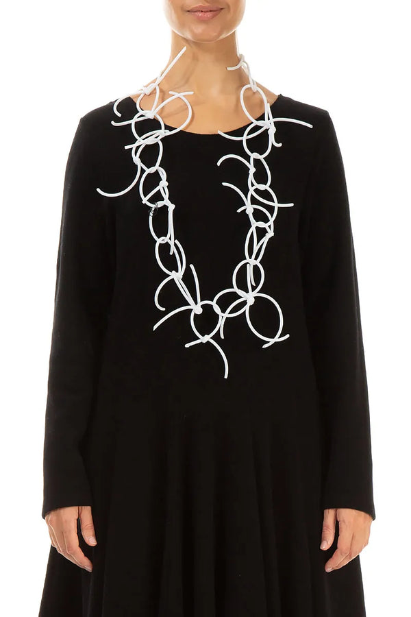 Interwoven Links White Necklace 1