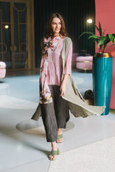 Tapered Barrel Truffle Crinkled Silk Trousers 5