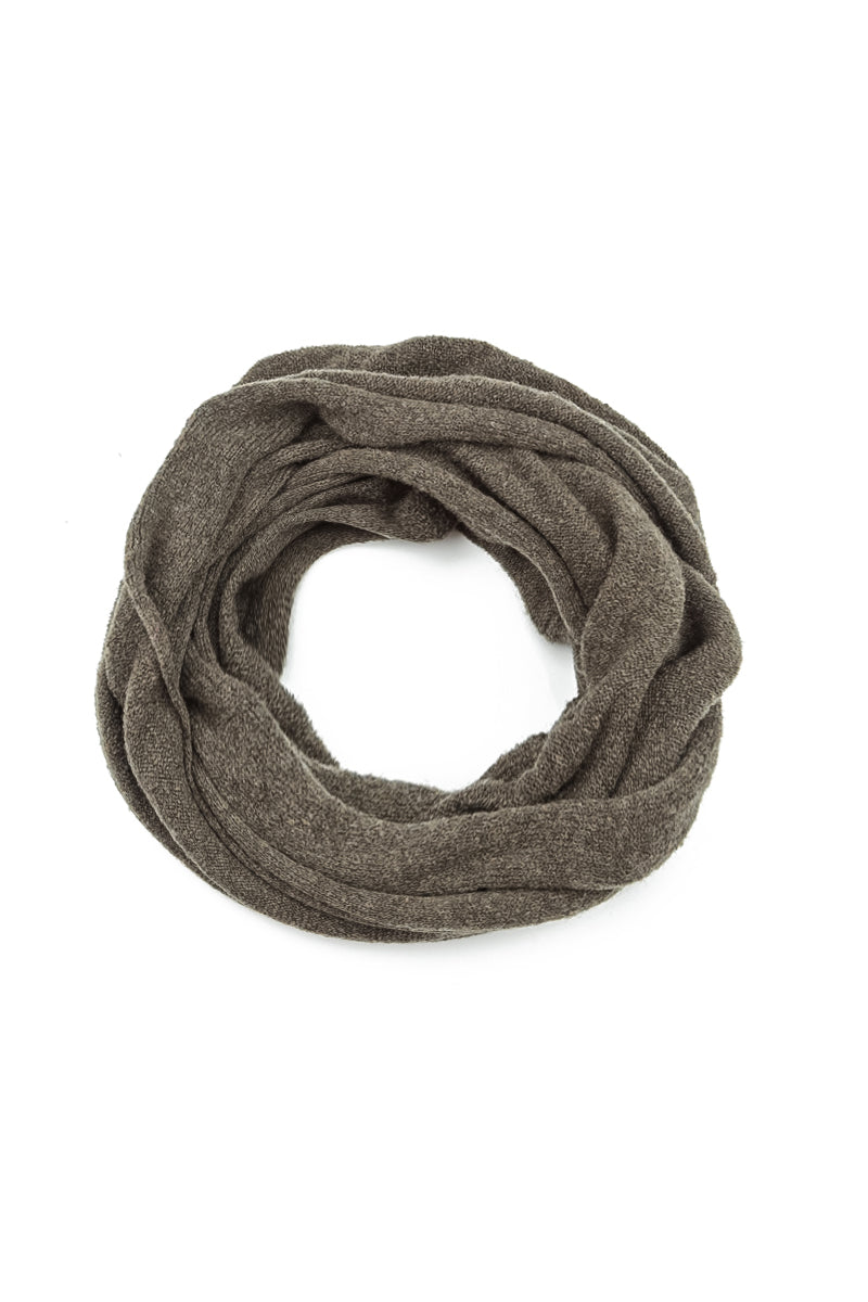 Khaki Wool Infinity Scarf 5