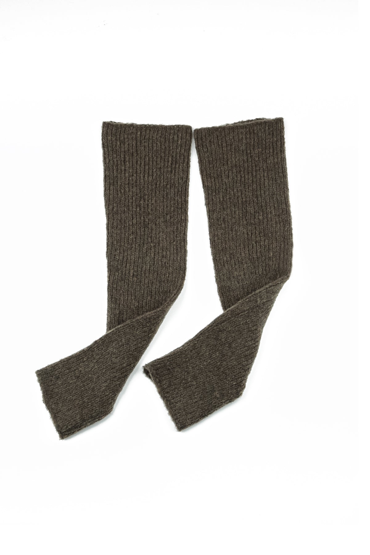 Khaki Wool Leg Warmers