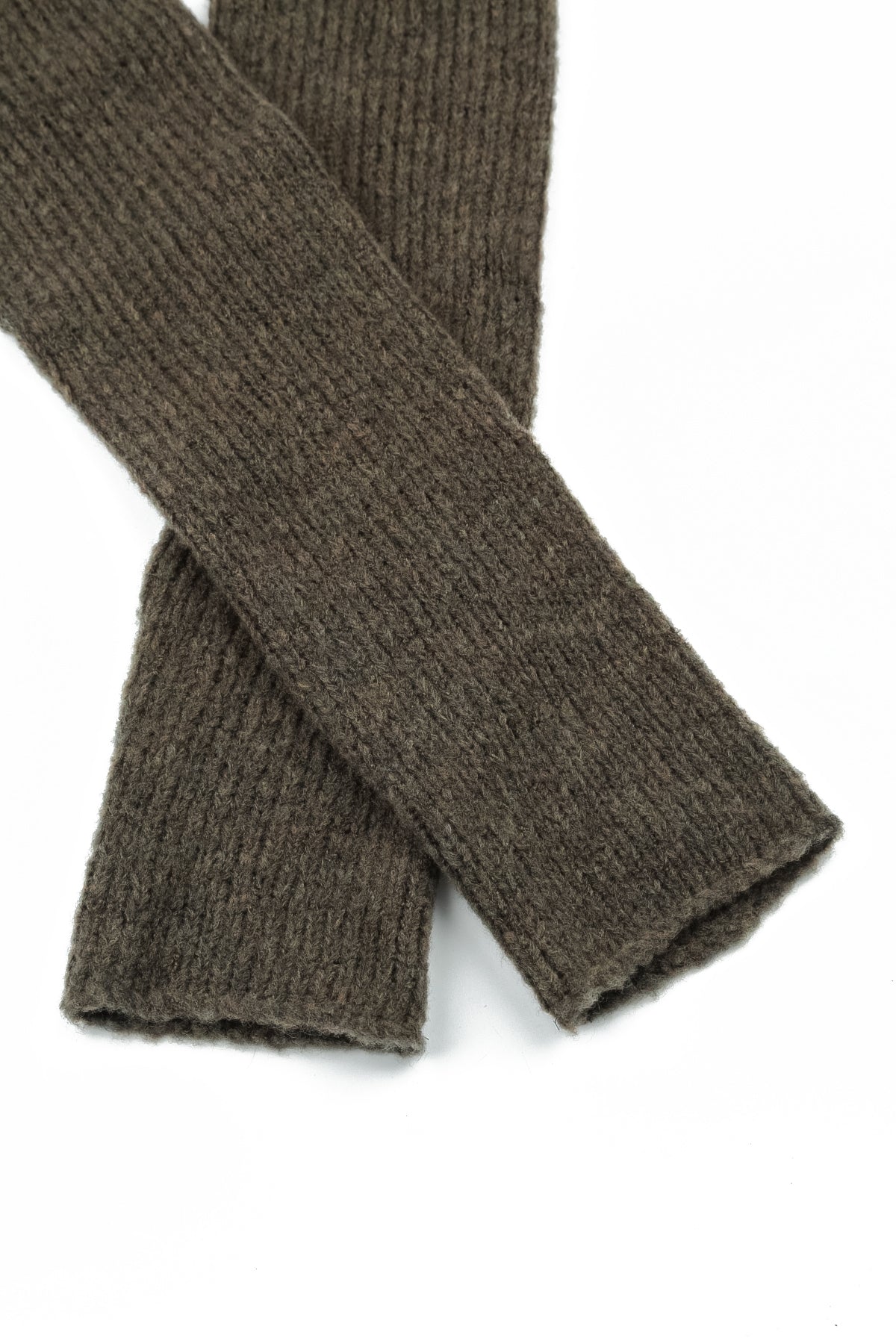 Khaki Wool Leg Warmers