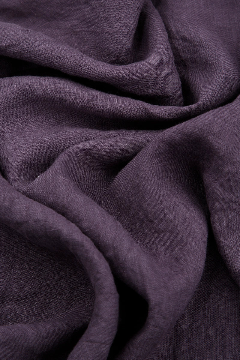 Flared Amethyst Linen Skirt