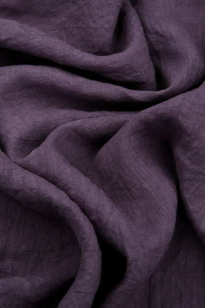 Flared Amethyst Linen Skirt