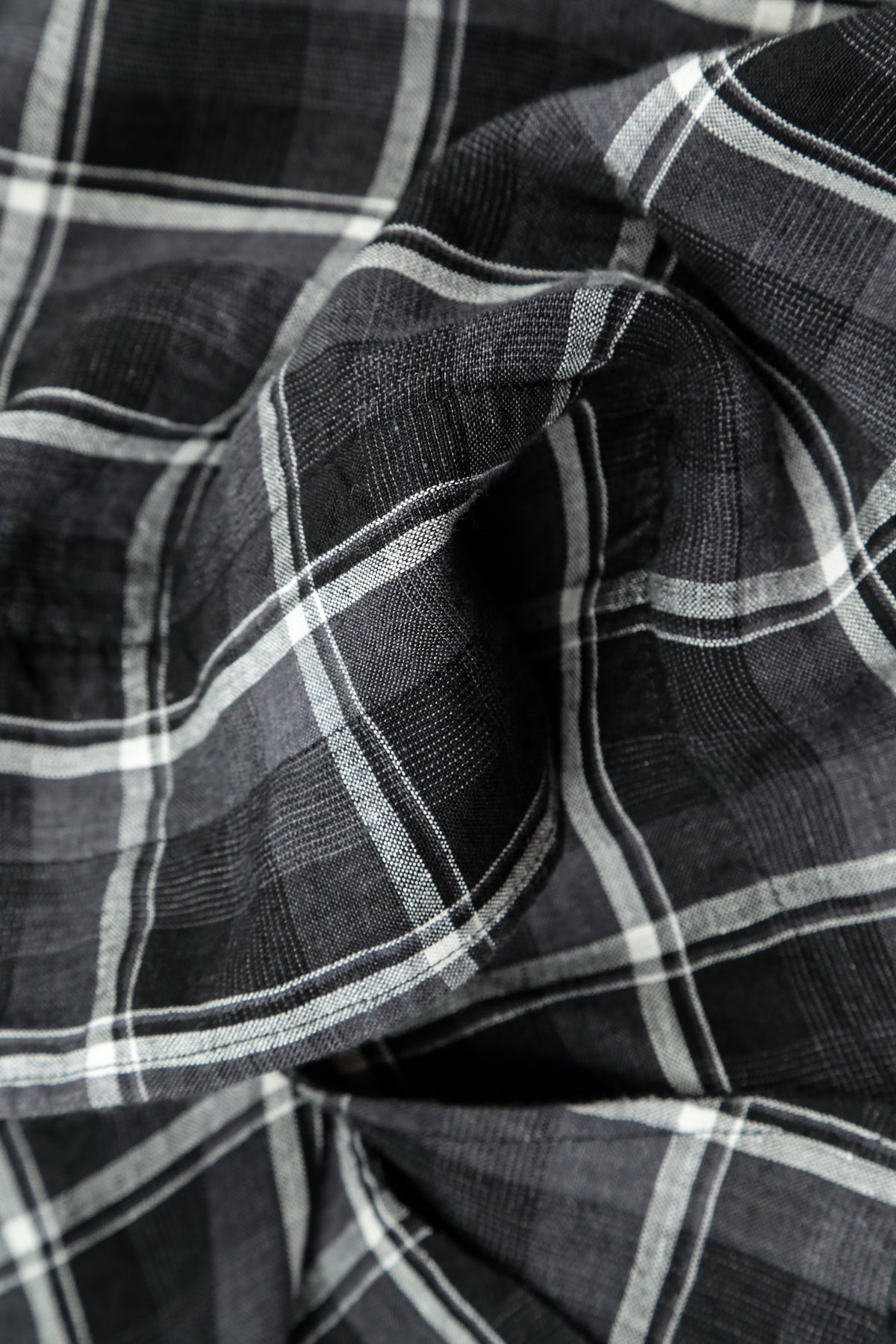 Checkered Dark Grey Linen Jacket 6