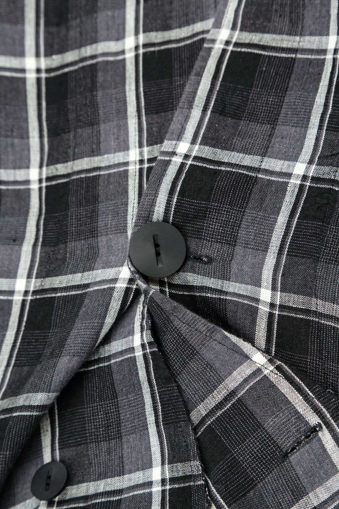Checkered Dark Grey Linen Jacket 5