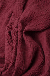 Side Pocket Antique Ruby Textured Linen Dress 6