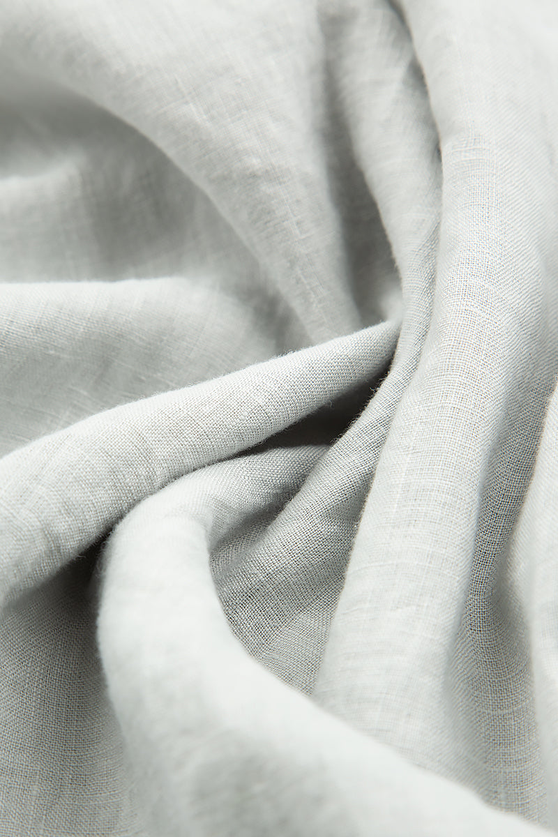 Taper Light Grey Linen Trousers 4