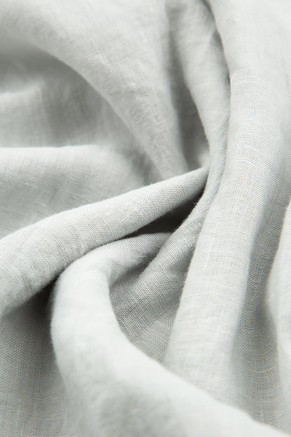 Taper Light Grey Linen Trousers 4