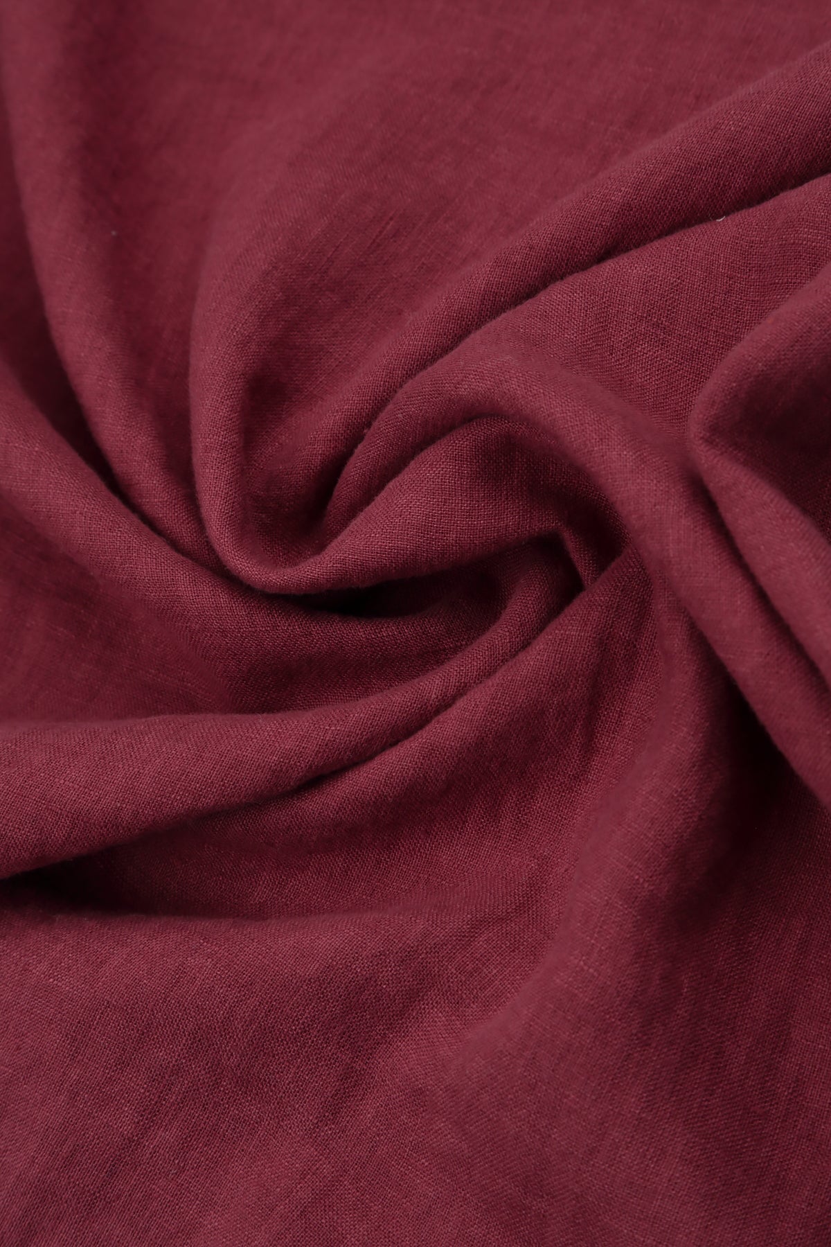 Flared V-Neck Antique Ruby Linen Dress 5