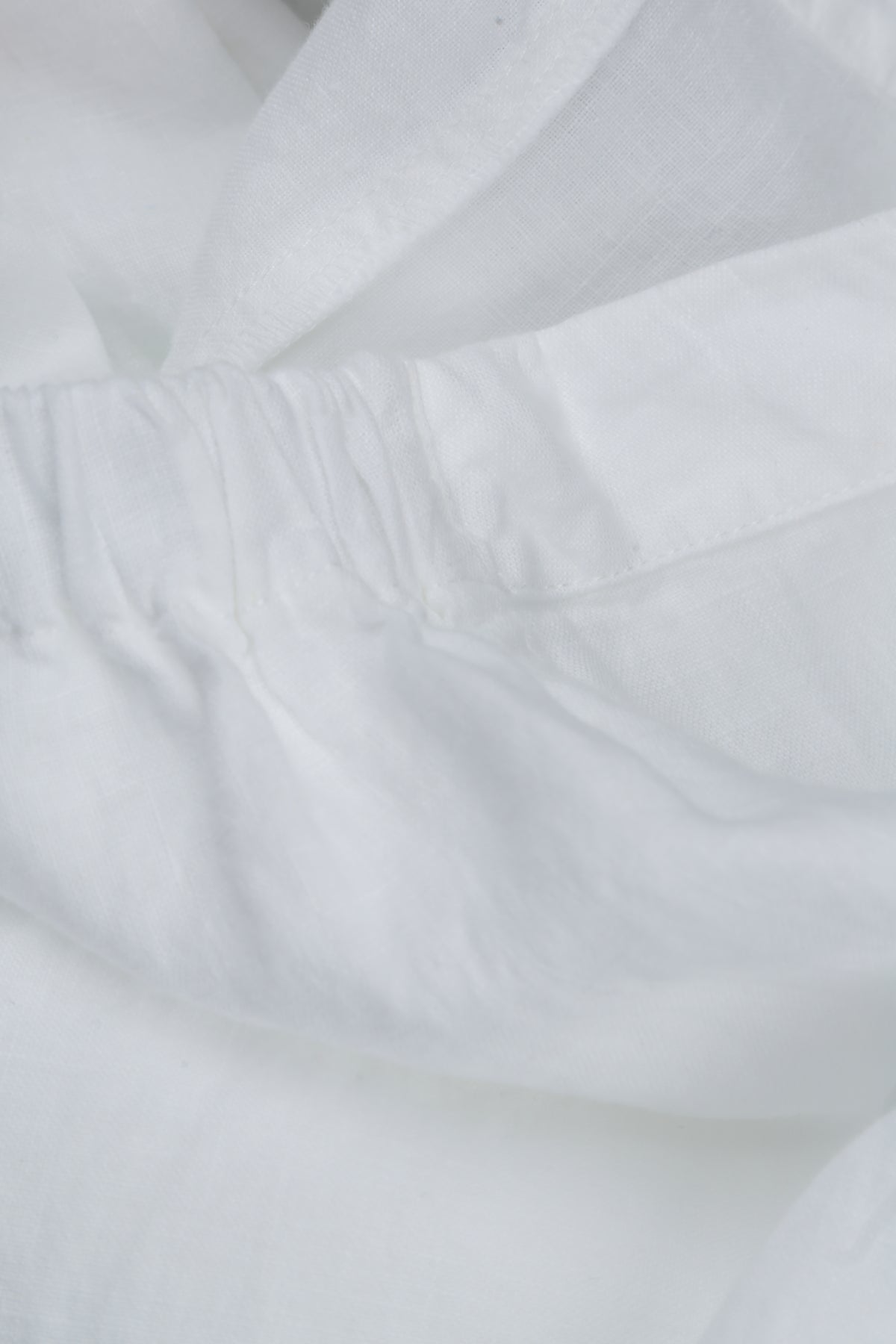Flared Wide White Linen Trousers 5
