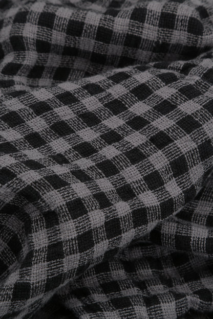 Balloon Grey Check Linen Dress 6
