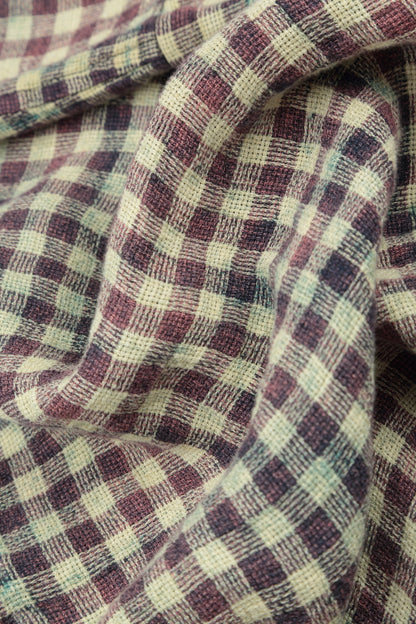 Buttoned Vintage Check Linen Jacket 5