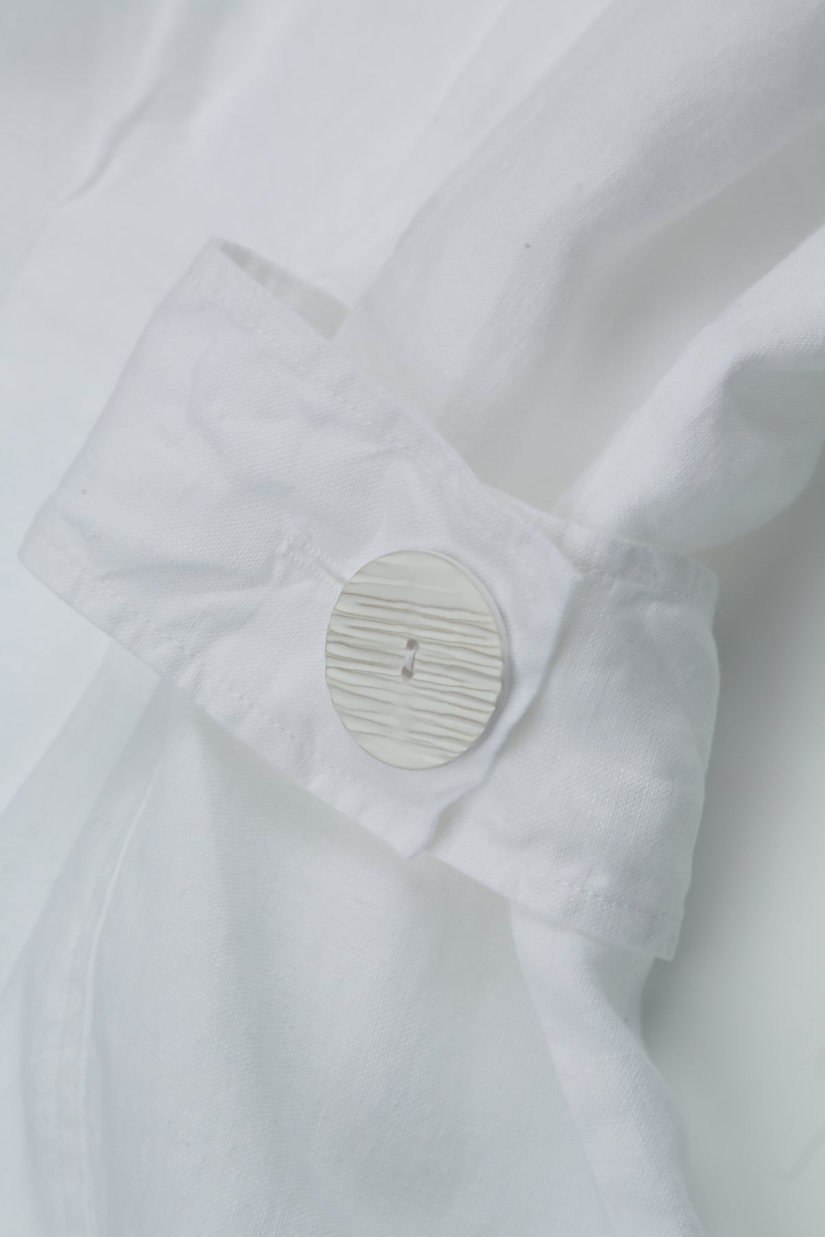 Waist Detail Sleeveless White Linen Dress 5