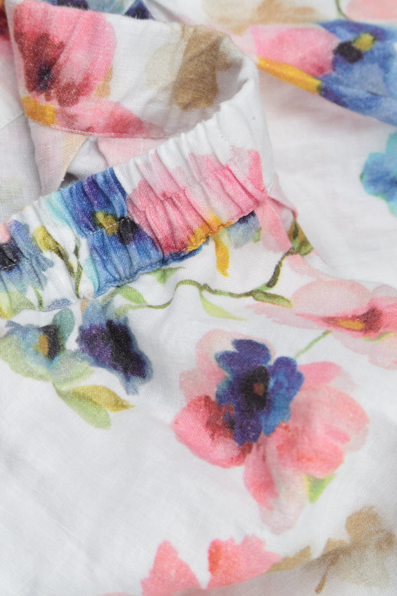 Culottes aus Leinen „Primrose“ mit weitem Beinabschluss
