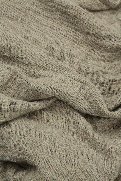 Sleeveless Laurel Green Handwoven Linen Vest 5