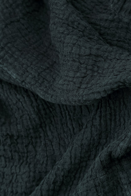 Cowl Neck Slate Textured Linen Blouse 5