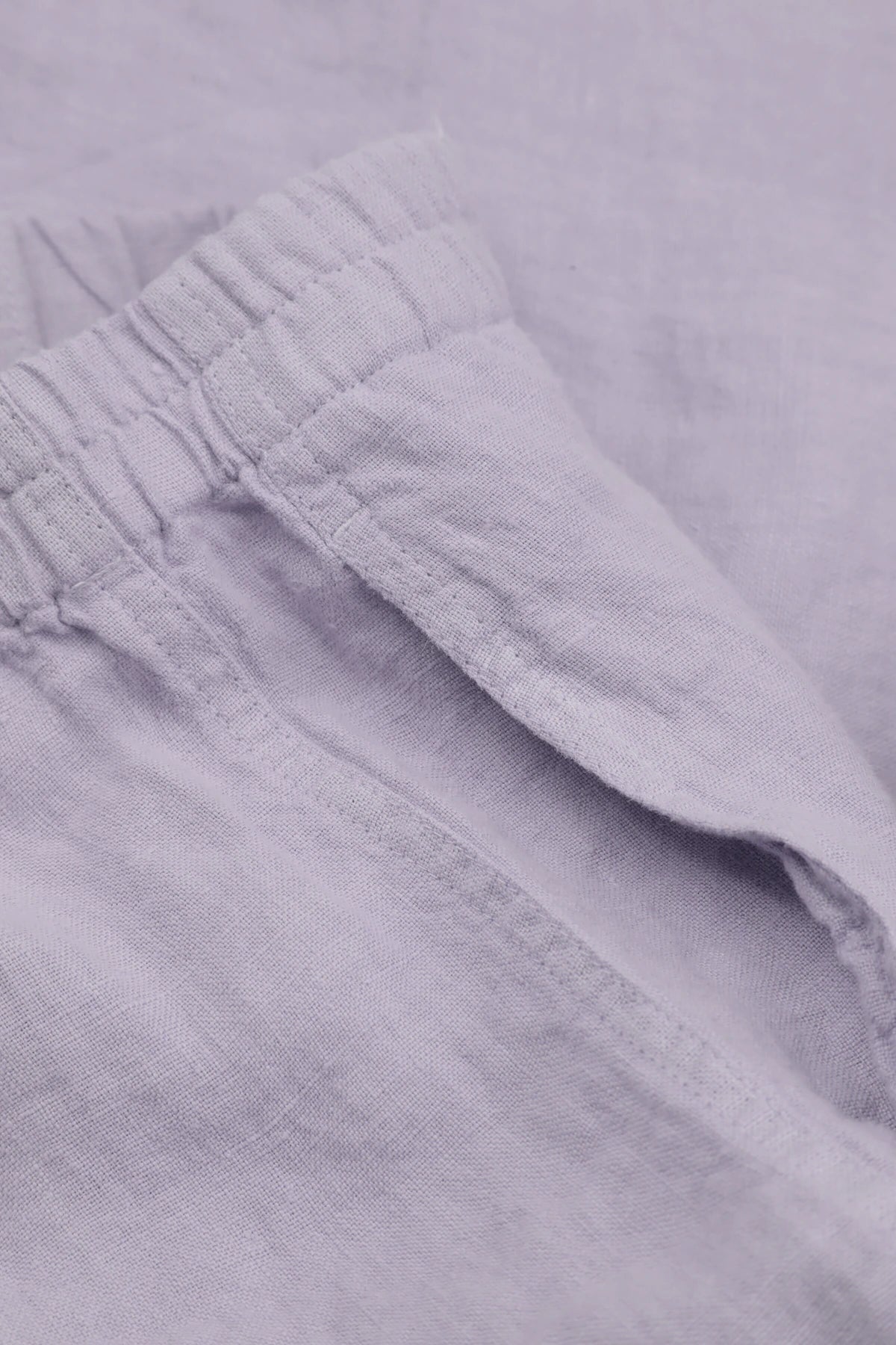 Straight Full Length Lavender Linen Trousers 5