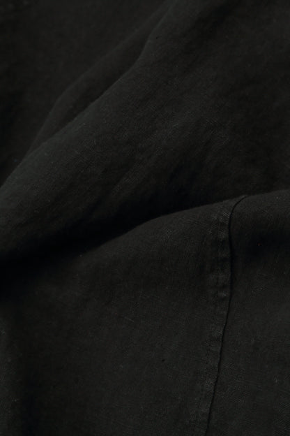 Wide Harem Black Linen Trousers 5