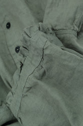 Soft Volume Sleeve Sage Linen Shirt 5
