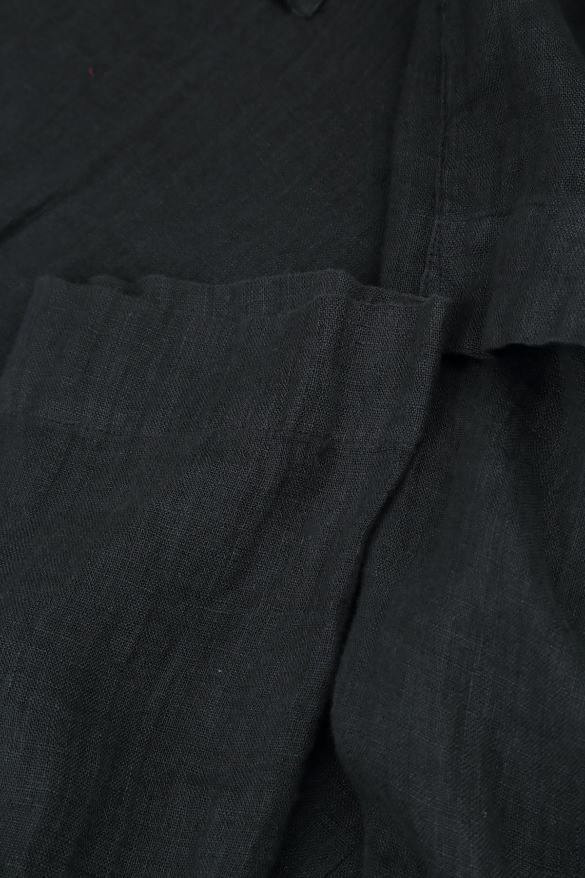 Oversized Raw Edge Graphite Gauze Linen Jacket