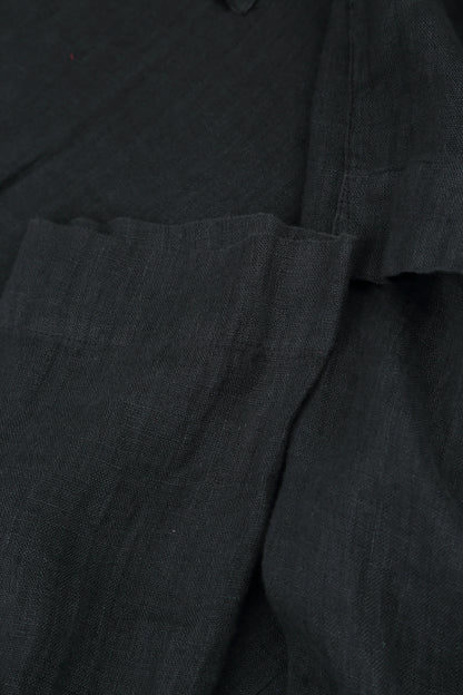 Robe chemise en lin froissé graphite