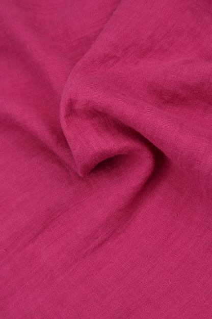 Veste en lin de gaze fuchsia ouverte