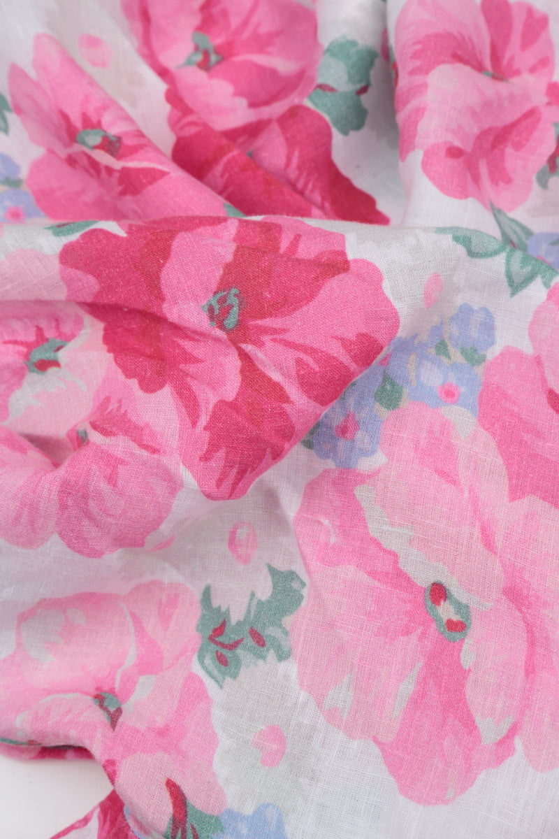 Peony Blossom Soft Gauze Linen Scarf 4