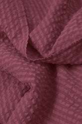 Layered 3/4 Sleeves Antique Ruby Textured Silk Blouse 5