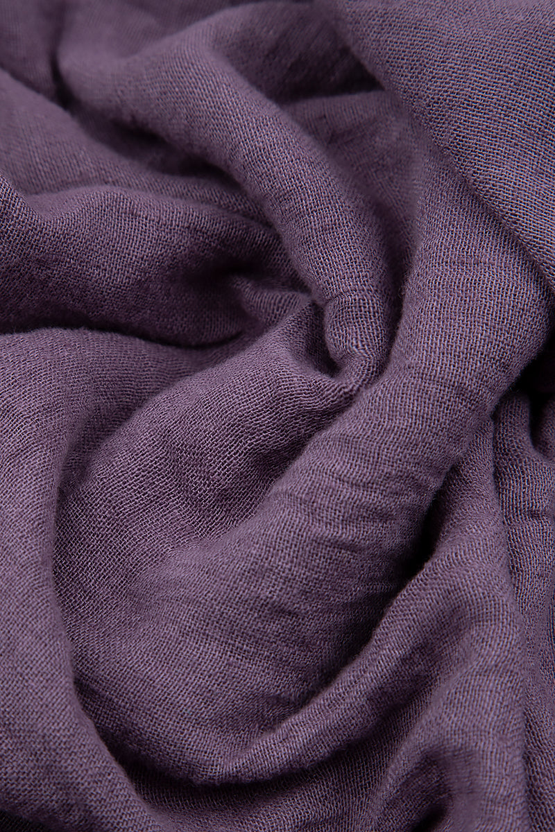 Layered Amethyst Gauze Linen Blouse