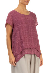 Layered Antique Ruby Light Silk Blouse 3