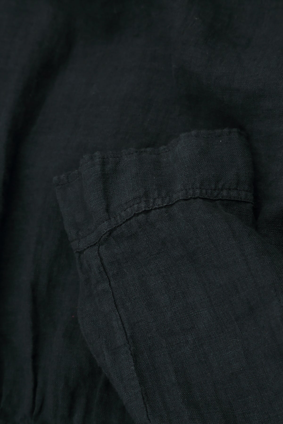 Layered Black Gauze Linen Shirt 5