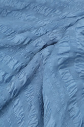 Layered Blue Nova Textured Light Silk Dress 5