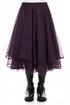 Layered Deep Plum Silk Chiffon Skirt 1