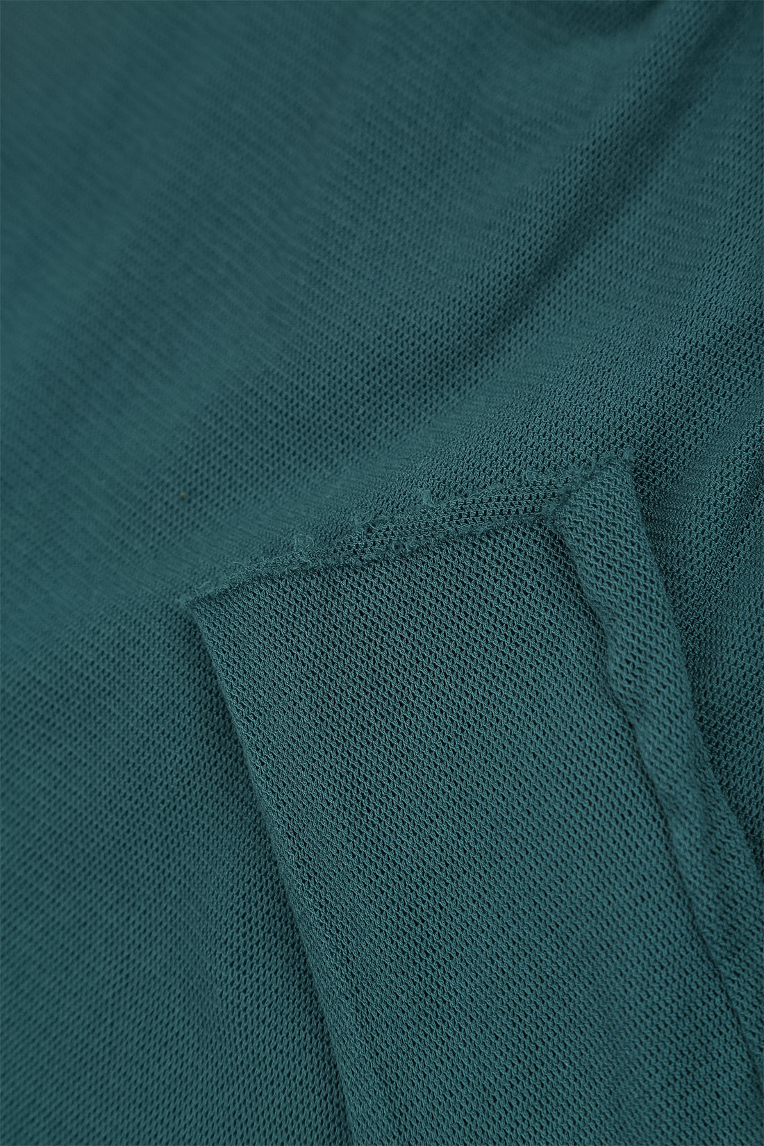 Layered Deep Turquoise Mesh Cotton Top 6
