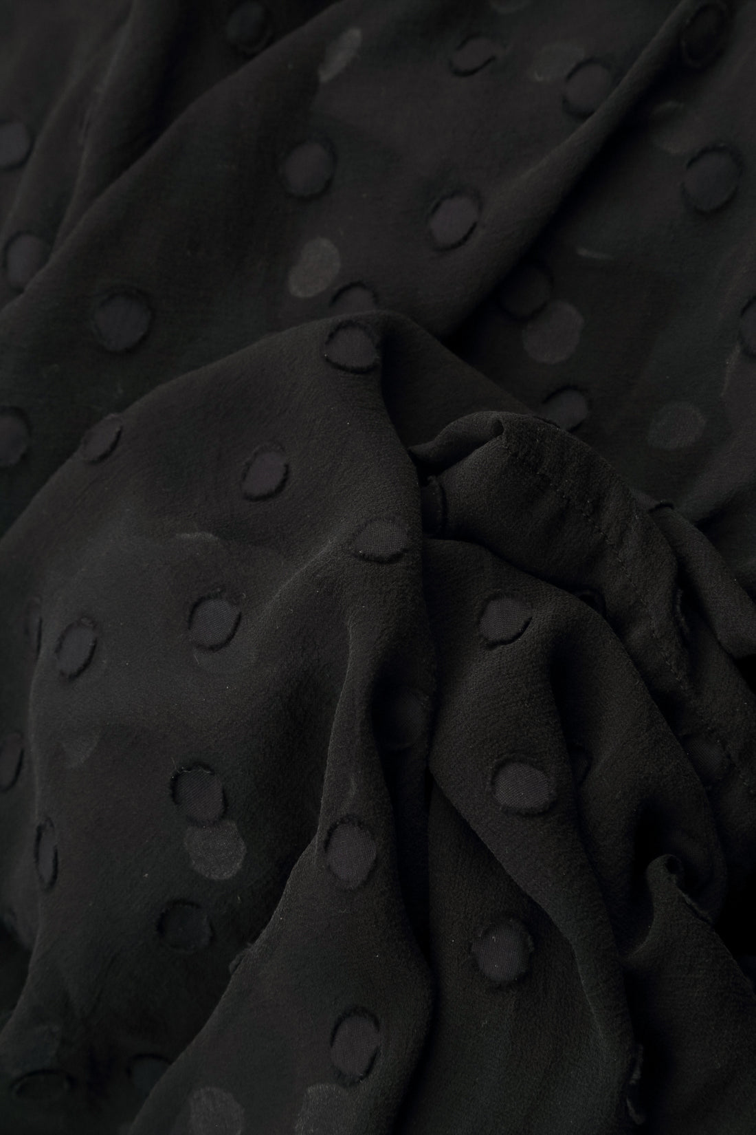 Layered Dotty Black Silk Dress 5